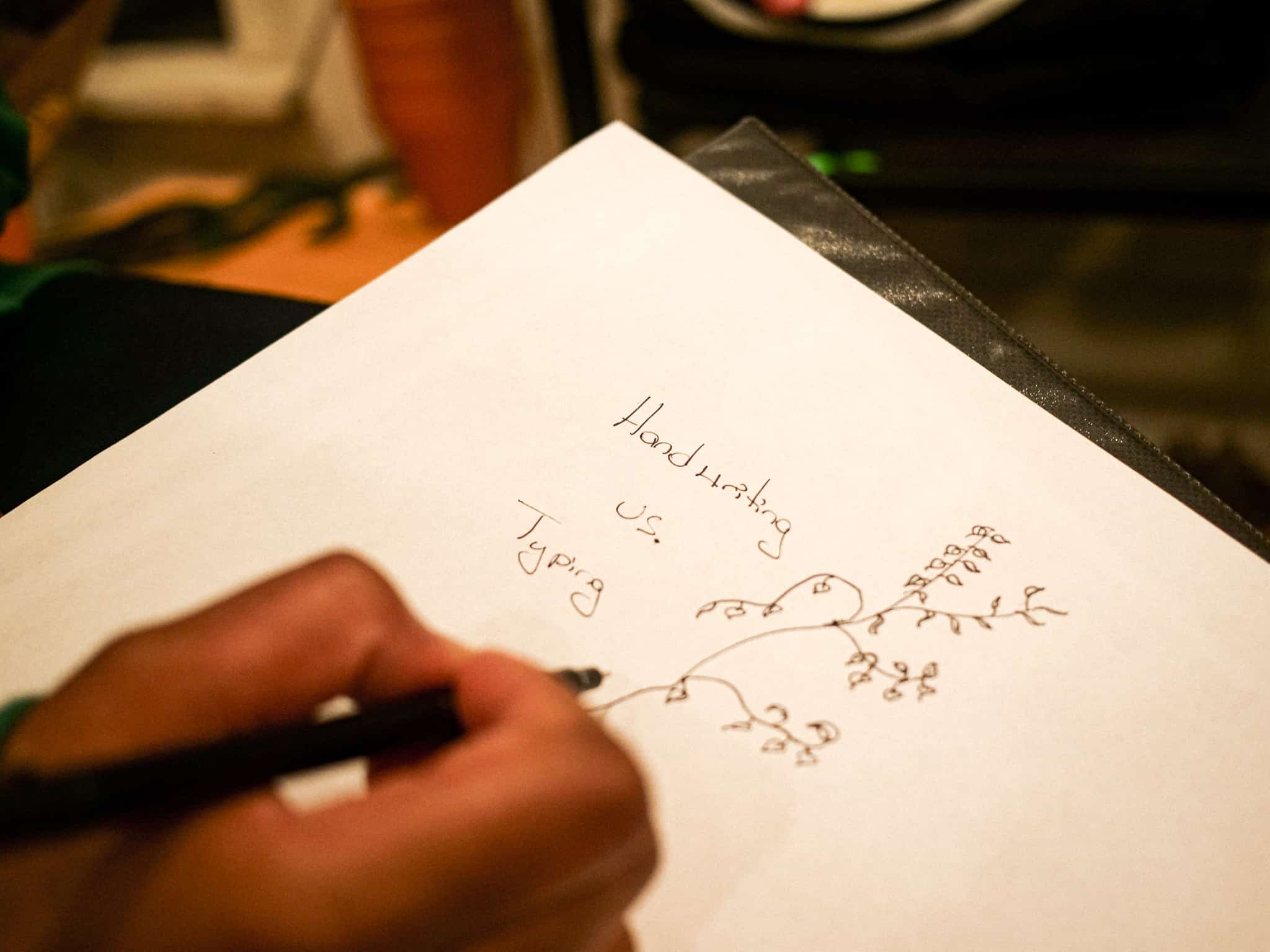 Navigating This Space – handwriting vs typing
