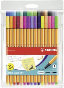 Point 88 Fineliner Pens 0.4m 30 color wallet set