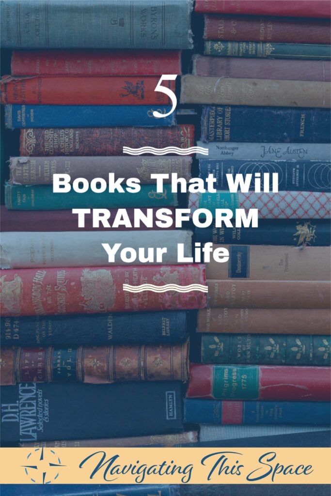 Books stacked that will transform your life