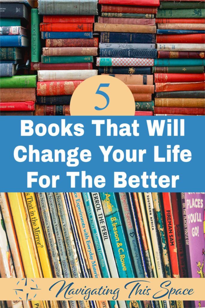 Books stacked to change your life for better