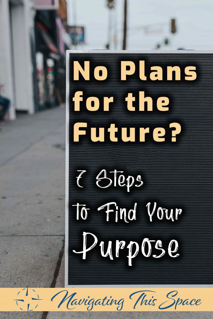 No plans for the future - 7 Steps to find your purpose