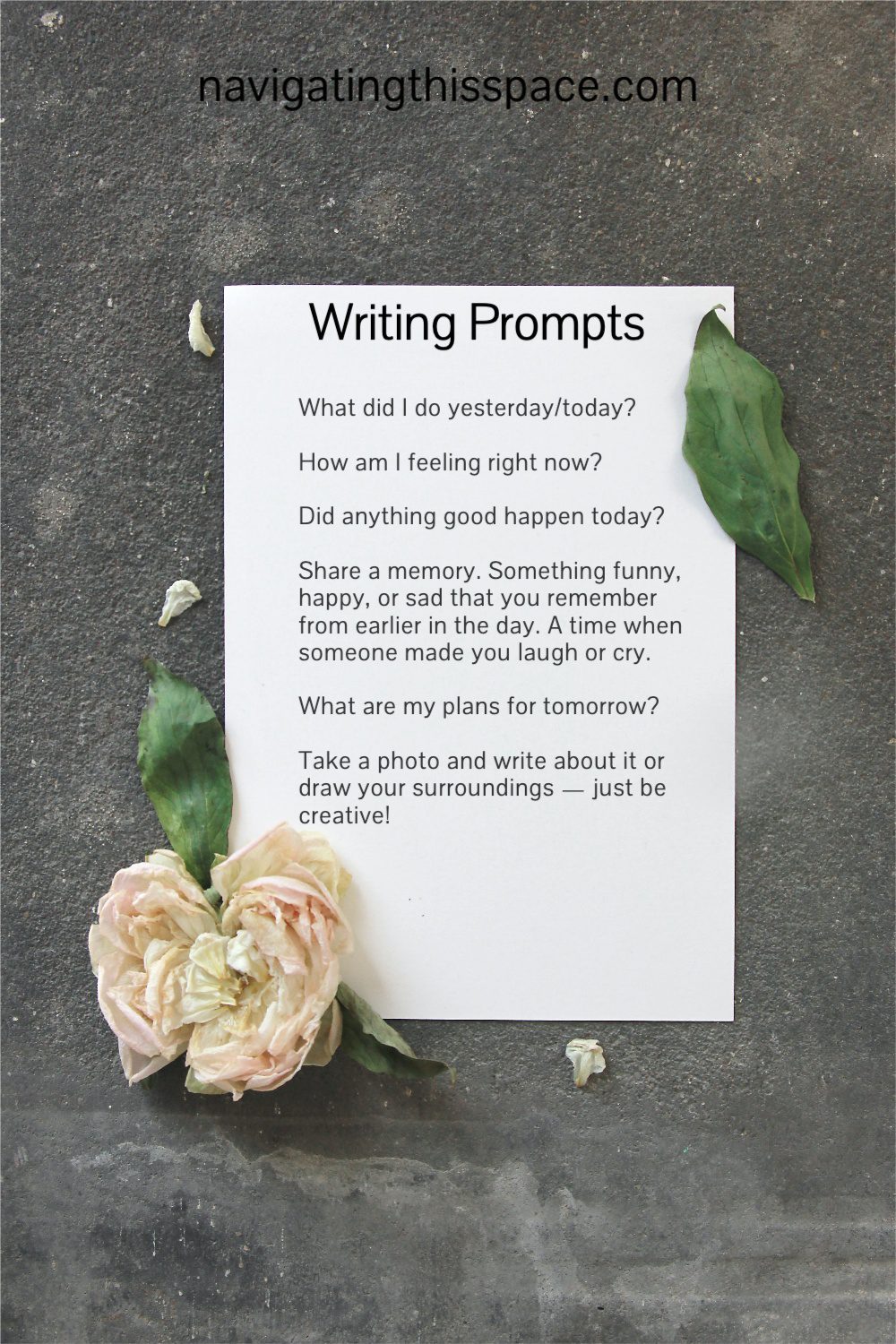 writing prompts are a way to journal daily