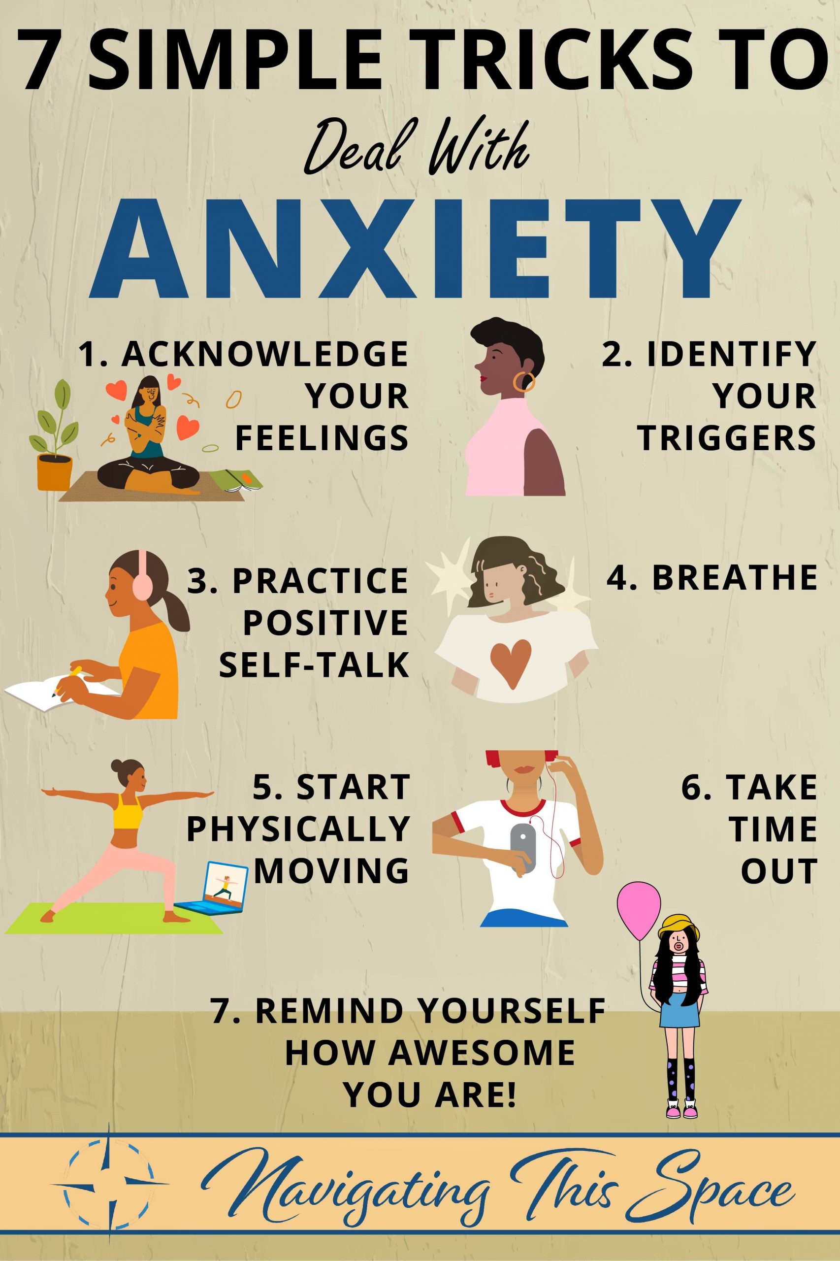 7 Simple tricks to deal with Anxiety