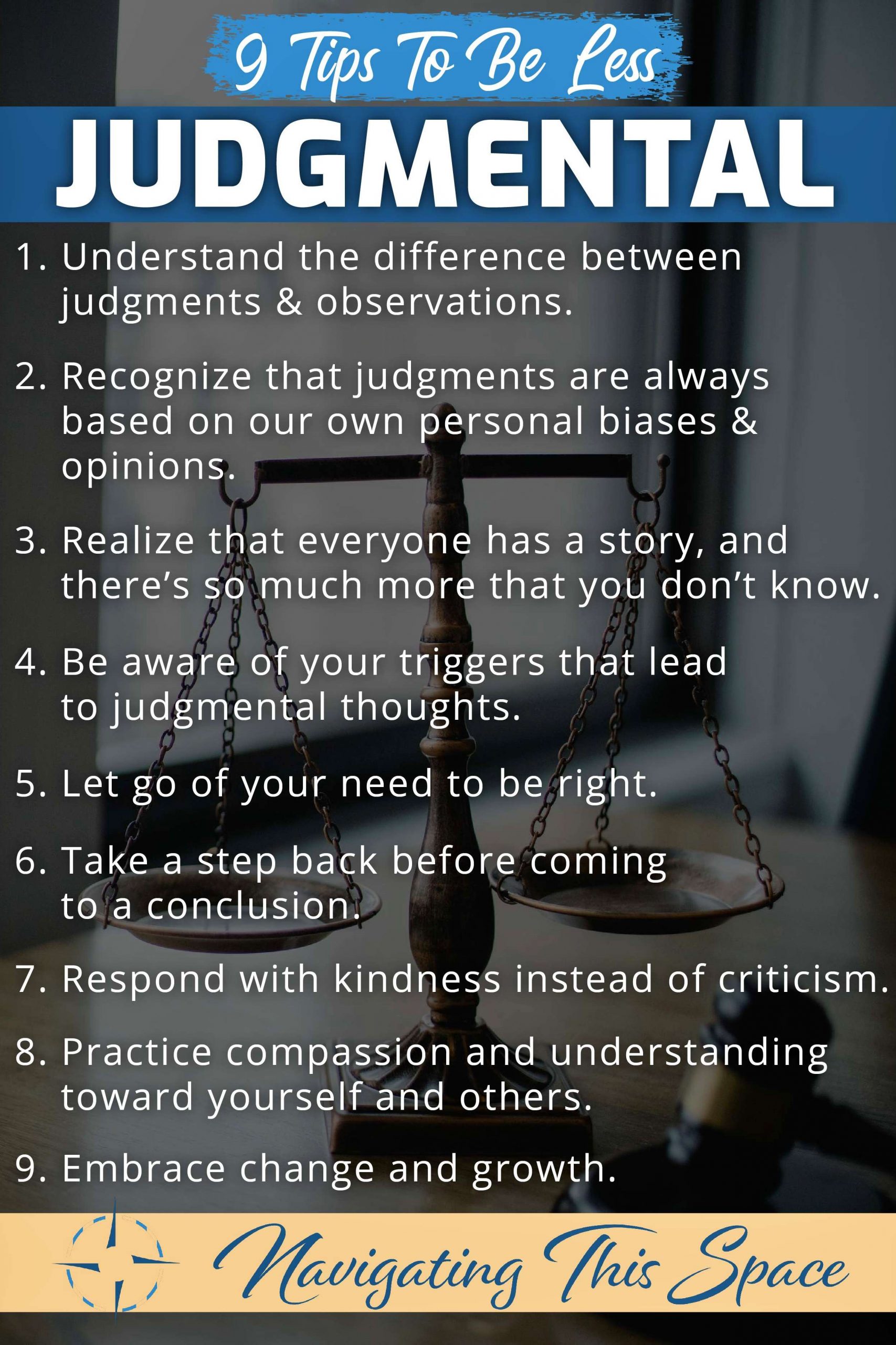 9 Tips On How To Be Less Judgmental